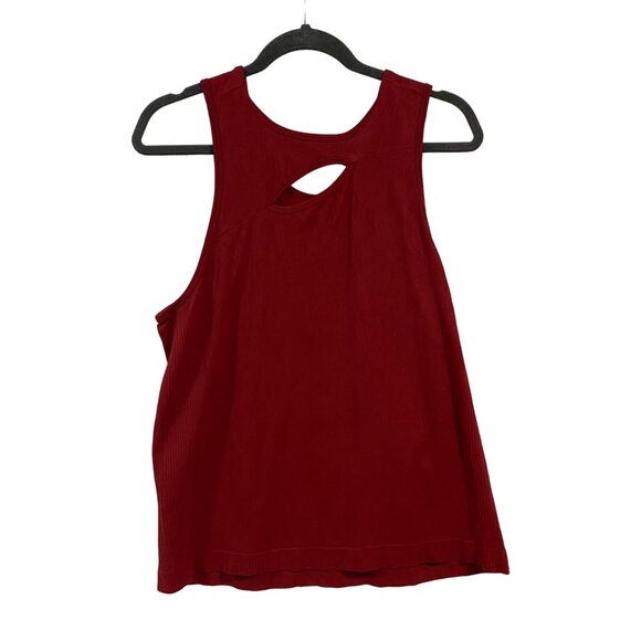 Gymshark Women's Studio Round Neck Sleeveless Plain Burgundy Top Size S‎ - Picture 4 of 9